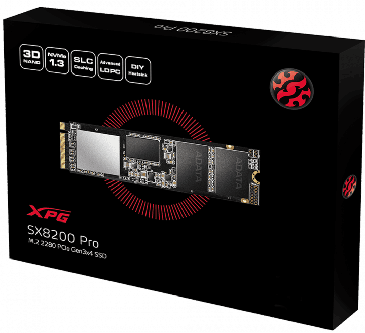 حافظه SSD اینترنال 512 گیگابایت Adata مدل XPG SX8200 PRO NVME M.2