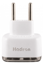 تبدیل دوشاخه برق HADRON مدل HTH-A10E مجهز به محافظ surge