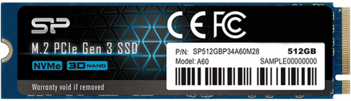 حافظه SSD اینترنال 512 گیگابایت Silicon Power مدل P34A60 NVMe M.2