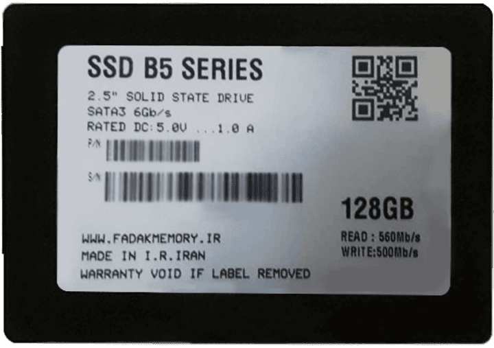 حافظه SSD اینترنال 128 گیگابایت FDK B5 SERIES