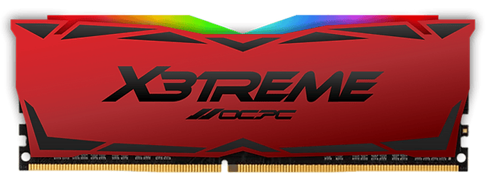 رم دسکتاپ 16 گیگابایت OCPC مدل X3 RGB RED DDR4 3200MHz