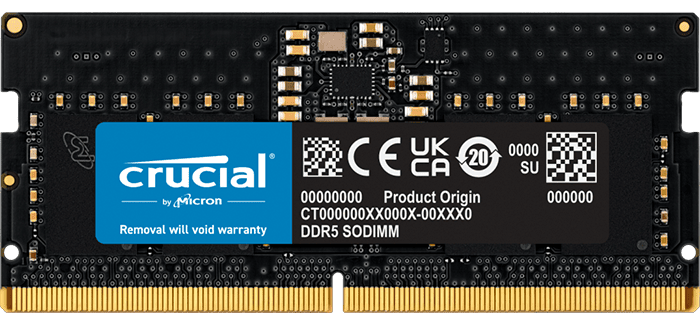 رم لپ تاپ 8 گیگابایت Crucial مدل CT8G48C40S5 DDR5 4800MHz