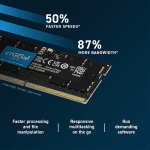 رم لپ تاپ 8 گیگابایت Crucial مدل CT8G48C40S5 DDR5 4800MHz