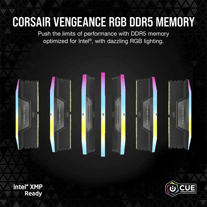 رم دسکتاپ 32 گیگابایت Corsair مدل VENGEANCE RGB DDR5 5600MHz
